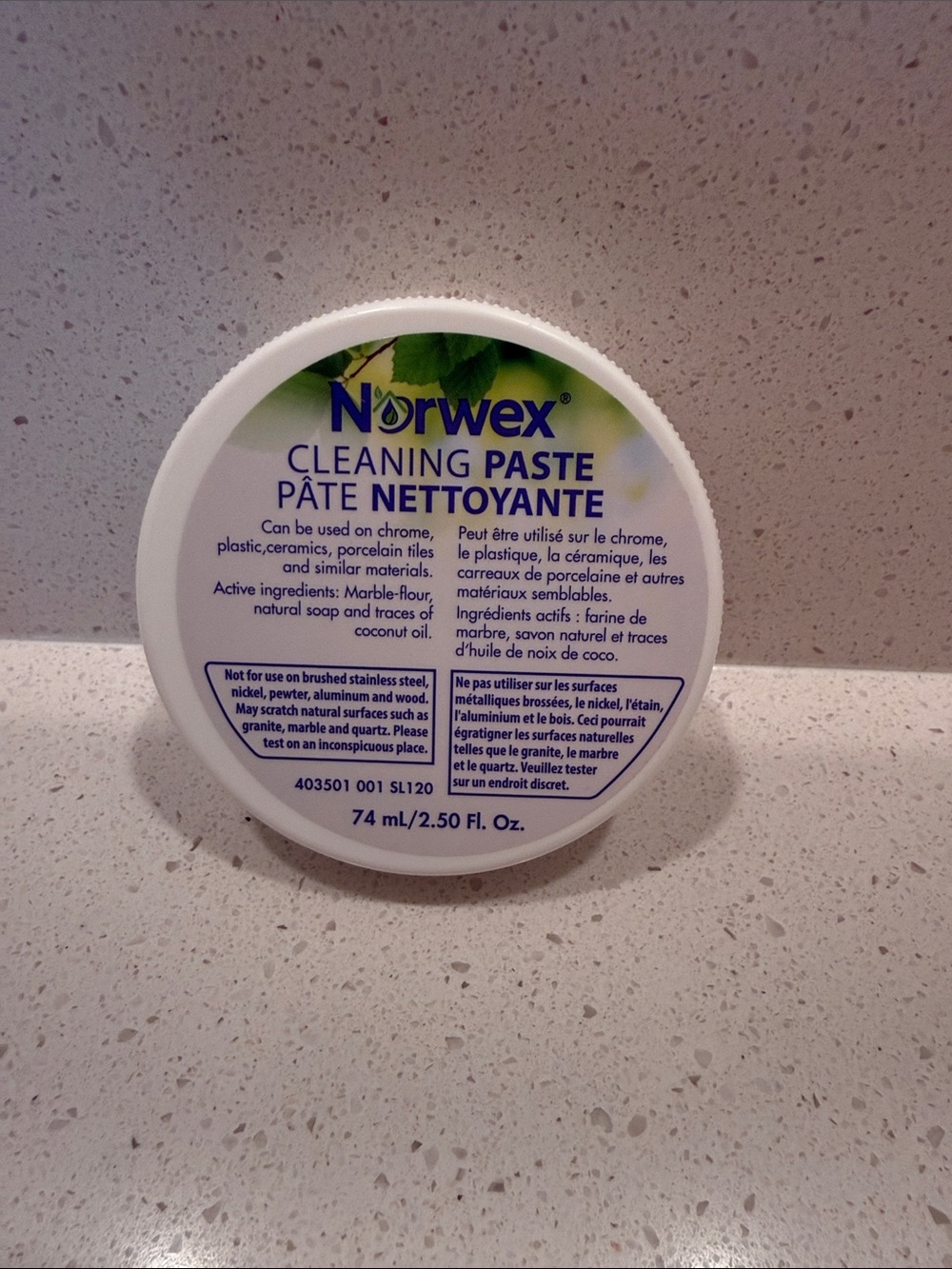 Norwex Cleaning Paste - White with Green Accent